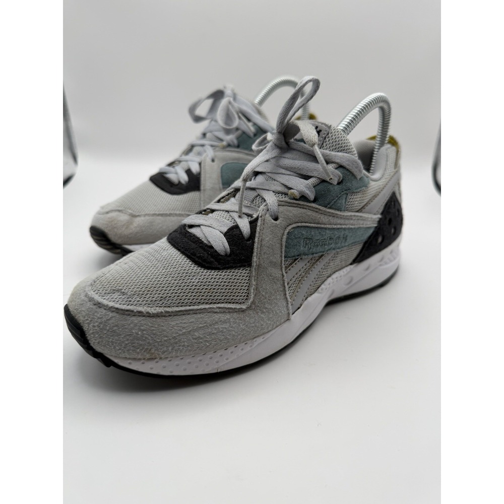 Reebok Pyro Youth Size 5Y (Women's 6.5) Gray White Teal Retro Running Shoes - Picture 3 of 9